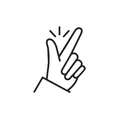 Snapping fingers icon for easy to use