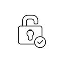 Unlocked padlock icon for instant access